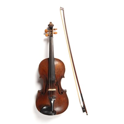 Lot 128 - A late 19th century Continental violin, golden...