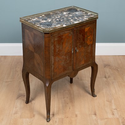 Lot 74 - A late 19th century French side cabinet