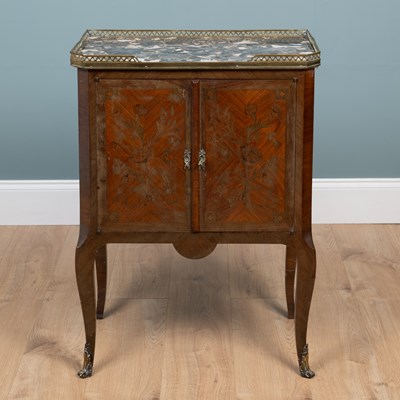 Lot A late 19th century French side cabinet