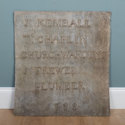 Lot 138 - An 18th century lead plaque