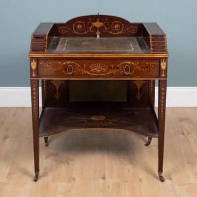 Lot 269 - A 19th century mahogany writing table, possibly by Edwards & Roberts