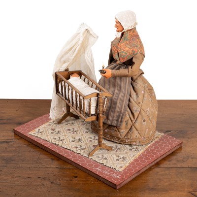 Lot 467 - A 1930s rocking baby automaton by Jean-Paul Fabre