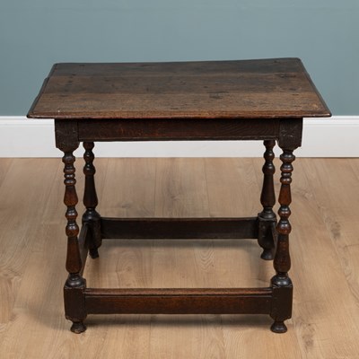 Lot 136 - A 17th century small oak centre table