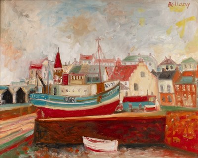 Lot 220 - John Bellany (1942-2013) Eyemouth Port signed...