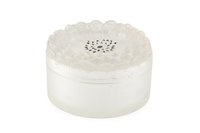 Lot 822 - René Lalique (1860-1945) Dahlia powder box and...