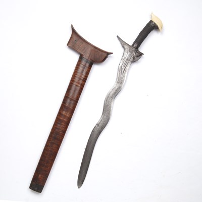 Lot 48 - A late 19th century Indonesian kris dagger...