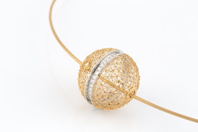 Lot 246 - A diamond set 'Geo.Dione' pendant necklace by...