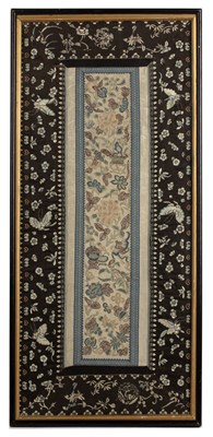 Lot 268 - Embroidered and kesi work panel Chinese, circa...