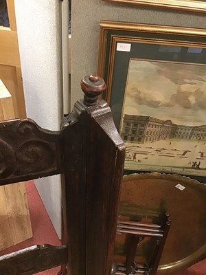 Lot 99 - A 17th century sleeping open armchair with a...