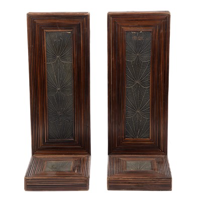 Lot 253 - A pair of late 20th century bamboo veneered...