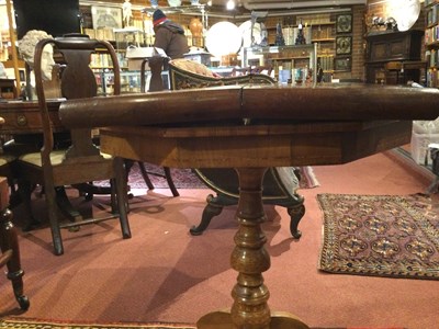 Lot 97 - A 19th century yew wood marquetry chess board...