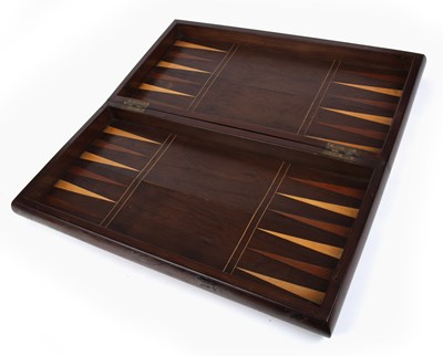 Lot 97 - A 19th century yew wood marquetry chess board...