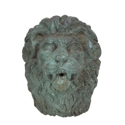 Lot 232 - A 19th century bronze lions mask fountain head...