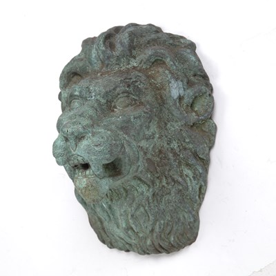 Lot 232 - A 19th century bronze lions mask fountain head...