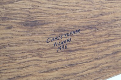 Lot 842 - Christopher Vickers (Contemporary) Oak box,...