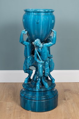 Lot 372 - An Art Nouveau majolica jardinière by Jérôme Massier