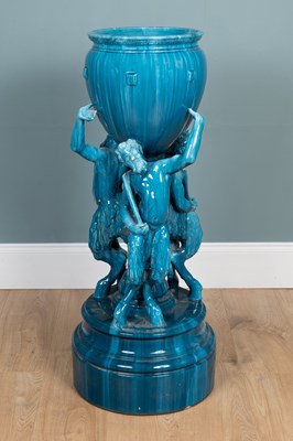 Lot 372 - An Art Nouveau majolica jardinière by Jérôme Massier