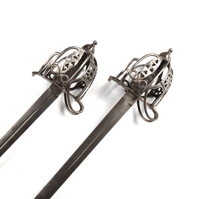 Lot 72 - Two Victorian Scottish, basket-hilt swords,...