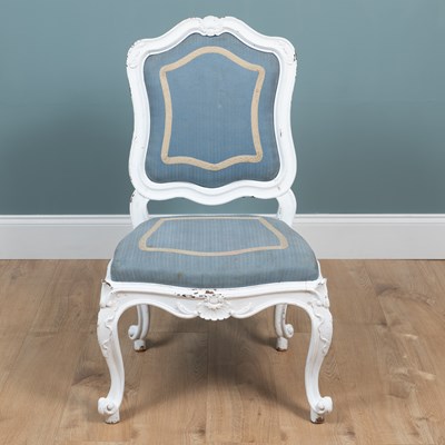 Lot 277 - A French white-painted chair