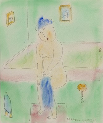 Lot 212 - Dora Holzhandler (1928-2015) Woman Bathing,...