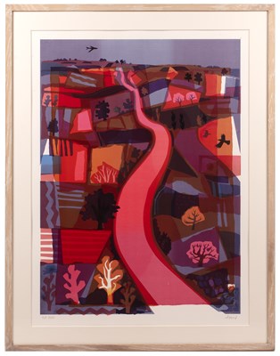 Lot 263 - Carry Ackroyd (b.1953) Red Road signed and...
