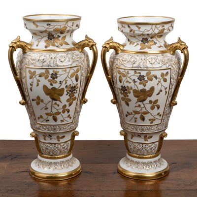 Lot 480 - Pair of Pirkenhammer porcelain vases