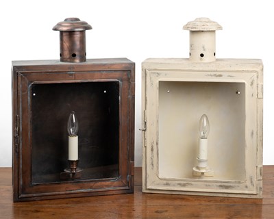 Lot 267 - Two similar wall lanterns