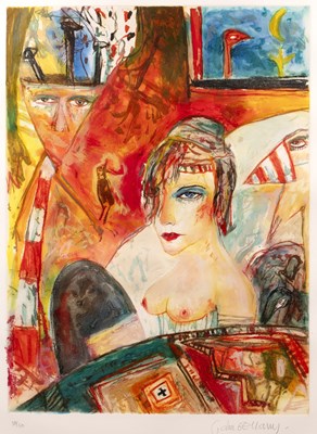 Lot 219 - John Bellany (1942-2013) Samson and Delilah,...