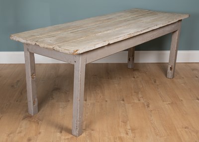 Lot 70 - A rectangular, painted kitchen table