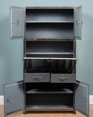 Lot 72 - A steel kitchen larder cupboard