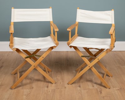 Lot 1516 - Two directors-type folding garden chairs