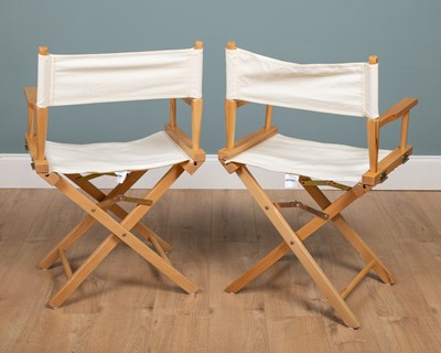 Lot 1516 - Two directors-type folding garden chairs