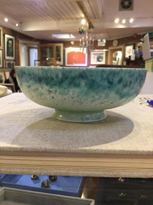 Lot 773 - Ruskin Pottery Bowl with blue and green...