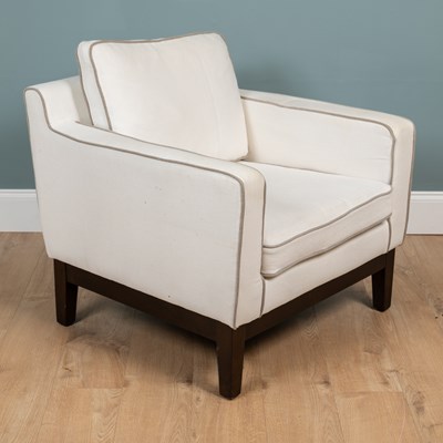 Lot 134 - An Art Deco-style sofa and a matching armchair
