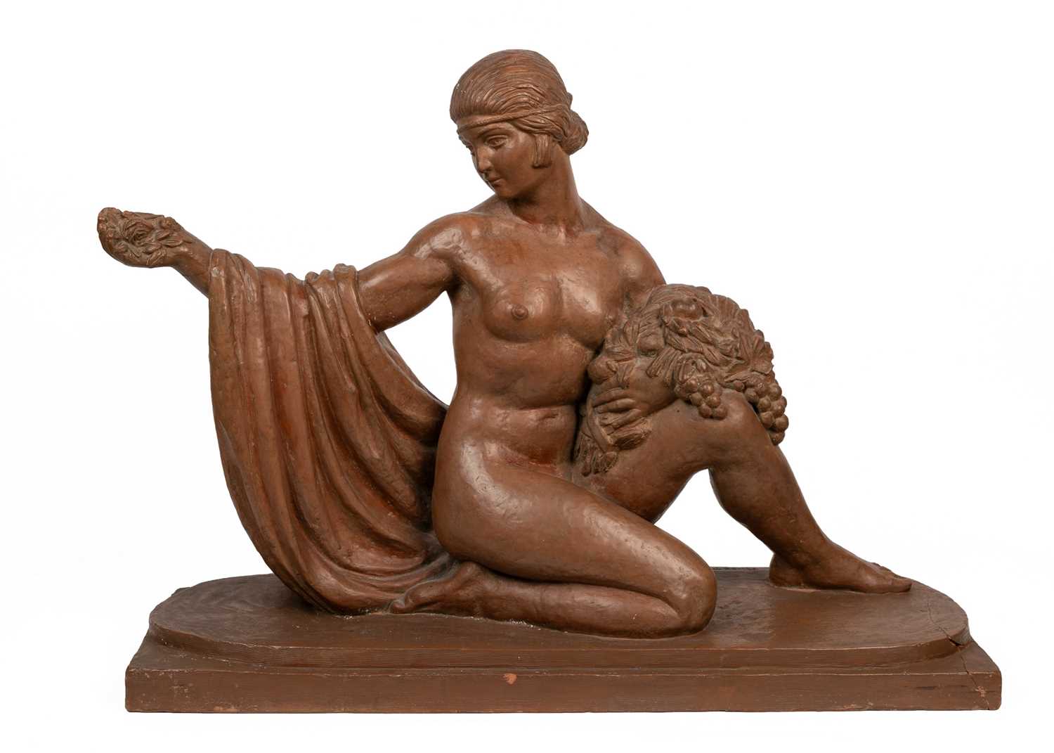 Lot 252 - A terracotta sculpture signed 'Musetti' (possibly Auguste Mustetti-Faivre)