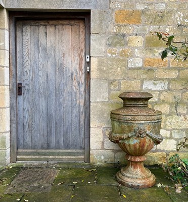 Lot 1485 - An old French cast iron urn