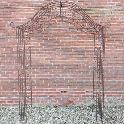 Lot 1504 - A wrought iron rose arch