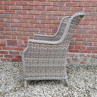 Lot 1444 - A suite of grey rattan garden furniture Made by Burford.