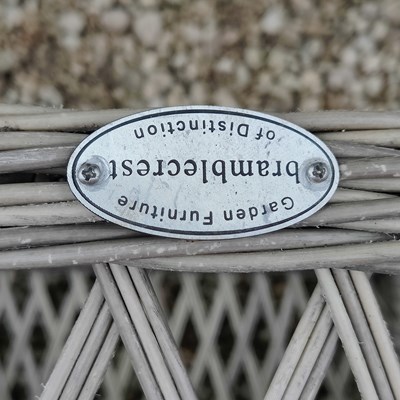 Lot 1453 - A pair of garden chairs and footstools by Brambles Crest Garden Furniture