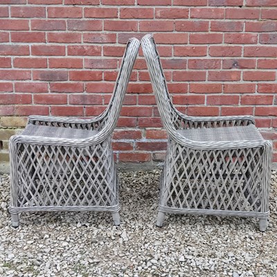 Lot 1453 - A pair of garden chairs and footstools by Brambles Crest Garden Furniture