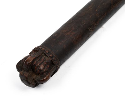 Lot 295 - A 19th century wooden tipstaff