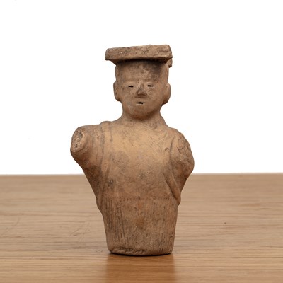 Lot 152 - Pottery Haniwa-style figure of a shaman...