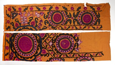 Lot 279 - Two Suzani pieces Uzbekistan approx 220cm long