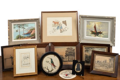 Lot 196 - A group of eleven framed pictures and further unframed prints