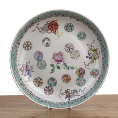 Lot 133 - Famille rose dish Chinese, 19th Century the...