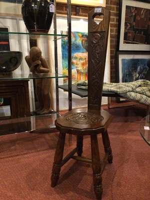 Lot 860 - Don 'Foxman' Craven Spinning chair oak with...