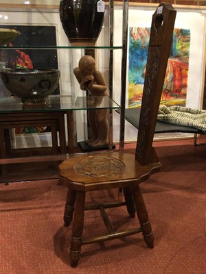 Lot 860 - Don 'Foxman' Craven Spinning chair oak with...