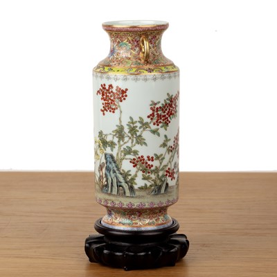 Lot 149 - Enamelled vase and stand Chinese, Republic...