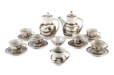 Lot 93 - Harry and May Davis at Crowan Pottery Tea set...