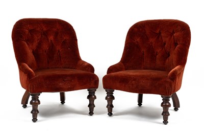 Lot 323 - A pair of late 19th/early 20th century occasional chairs